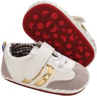 hsdsbebe leather walking sneakers slippers boys' shoes : sneakers logo