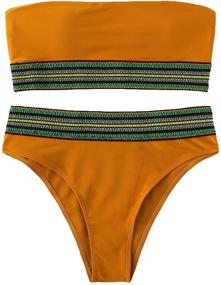 img 4 attached to 👙 SweatyRocks Striped Swimwear: Stylish Bathing Suits for Women's Clothing in Swimsuits & Cover Ups