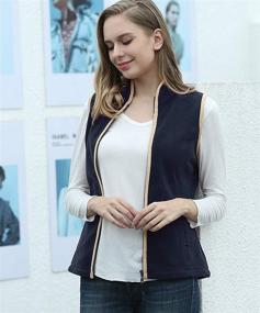 img 3 attached to Dilgul Zipper Pockets Lightweight Collar Women's Clothing and Coats, Jackets & Vests