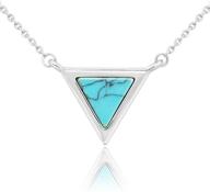 💎 stunning triangle opal necklace: captivating blue pendant gift for sister - adjustable chain, perfect birthday surprise! logo