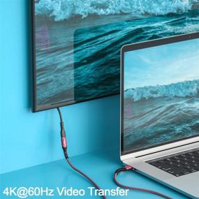 img 2 attached to Удлинитель USB C 10Gbps 1.6ft Fasgear Type C 3.1 Gen 2 Мужской к Женскому Кабель - Поддерживает Видео и Аудио Вывод 4K@60Гц - Совместим с Switch, USB C Hub, Thunderbolt 3, MacBook Pro, Dell XPS, Док-станция - 50см (красный)