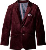 👦 boys' clothing: isaac mizrahi velvet blazer in cranberry shade logo