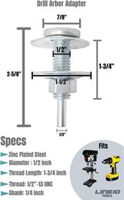 img 2 attached to 🔧 Enhance Precision with the Drill Arbor Adapter Mandrel for Buffing and Grinding Wheels, 1/2-inch Diameter