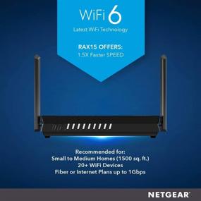 img 3 attached to 📶 NETGEAR RAX15 - 4-Stream WiFi 6 Router: Fast AX1800 Wireless Speed (Up to 1.8Gbps), Ideal for iPhone 11, Samsung Galaxy S20, Covers 1500 sq ft & Supports 20+ Devices