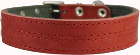 img 2 attached to 🐶 Padded Red Genuine Leather Dog Collar - 1.5" Wide, Suitable for Cane Corso and Doberman with Neck Sizes of 18"-22