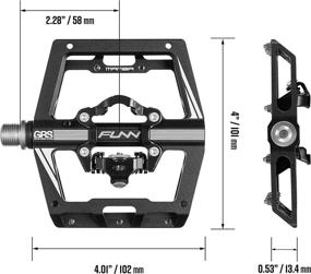 img 2 attached to Funn Mamba Clipless Pedal Set: Enhanced MTB Pedals with Wide Platform, SPD Compatibility, and Durable CrMo Axle - Single Side Clip, 9/16-inch