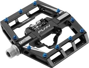 img 4 attached to Funn Mamba Clipless Pedal Set: Enhanced MTB Pedals with Wide Platform, SPD Compatibility, and Durable CrMo Axle - Single Side Clip, 9/16-inch