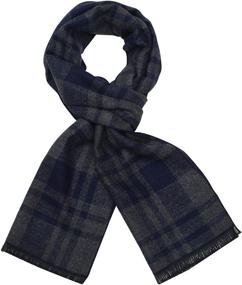 img 4 attached to 🧣 Luxury Long Cotton Scarf for Men: Elevate Your Style with Premium Men's Accessories
