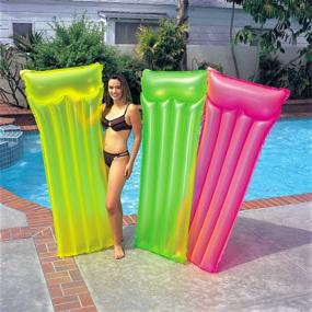 img 2 attached to 🏝️ Inflatable Intex Neon Frost Air Mats: Vibrant and Comfortable Floating Mats for Ultimate Relaxation