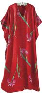 👗 pgi traders women's beautiful floral caftan: ultimate satin comfort & elegant dress in one size fits most red logo