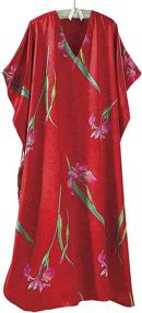 img 1 attached to 👗 PGI Traders Women's Beautiful Floral Caftan: Ultimate Satin Comfort & Elegant Dress in One Size Fits Most Red