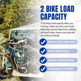 img 1 attached to 🚲 BUNKER INDUST 2-Bike Spare Tire Rack: Versatile and Durable Bolt-On Bicycle Carrier with 75 lb. Capacity