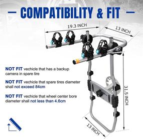 img 3 attached to 🚲 BUNKER INDUST 2-Bike Spare Tire Rack: Versatile and Durable Bolt-On Bicycle Carrier with 75 lb. Capacity