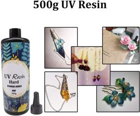 img 2 attached to 500g/17.6oz UV Resin Hard Clear - 🔮 Transparent Epoxy Resin for DIY Crafts and Jewelry Making