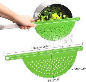 img 2 attached to 🍜 Convenient Hand Held Stainless Steel Pot Strainer - Ideal for Pasta, Noodles, and More!