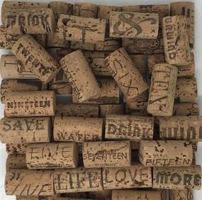 img 1 attached to Crafting Wine Corks - All Natural, Same Size with Printed Marked Designations - Perfect for Arts, Crafts, and Decor (250-Pack)