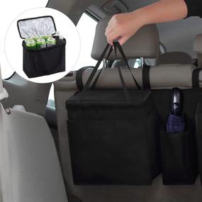 img 2 attached to Maximize Trunk Space with ninecessary Deluxe Car Organizers: Large Hanging Backseat Storage Bag with Cooler, 42 x 22 inch, Ideal for SUVs, Vans, and RVs!