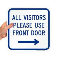 🚪 enhance security with visitors please front smartsign aluminum logo