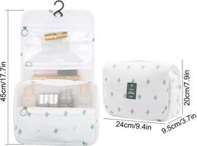 img 3 attached to Vercord Portable Hanging Toiletry Bag - Travel Organizer for Cosmetics, Makeup, Shaving Kit