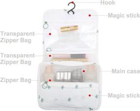 img 2 attached to Vercord Portable Hanging Toiletry Bag - Travel Organizer for Cosmetics, Makeup, Shaving Kit