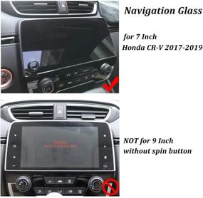 img 3 attached to 🔍 Высокая четкость защиты экрана GPS для 7-дюймового Honda CRV 2019-2017: закаленное стекло для навигации аудио сенсорного экрана, антицараптачное, аксессуары для интерьера.