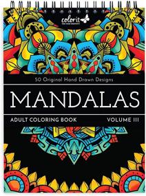 img 4 attached to 🎨 ColorIt Mandalas III Adult Coloring Book: 50 Single-Sided Designs | Premium Quality | Lay Flat | Spiral Bound