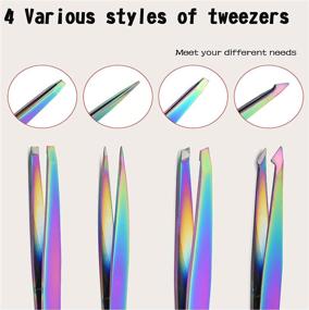 img 2 attached to Tweezers Stainless Eyebrows Professional Precision