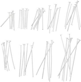 img 2 attached to 📿 Housweety 900 PCs Mixed Silver Plated Head Pins Findings: Quality Assorted Jewelry Crafting Supplies