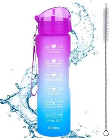 img 4 attached to XACIOA 32oz Water Bottle with Straw & Motivational Time Marker: Stay Hydrated on the Go, Perfect for Fitness and Outdoor Enthusiasts