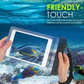 img 3 attached to 📱 MoKo Universal Waterproof Tablet Case, Dry Bag Pouch for iPad Mini 2019/4/3/2, Samsung Tab 5/4/3, Galaxy Note 8, Tab S2/Tab E/Tab A 8.0, LG G Pad III 8.0, Google Nexus 7(FHD) & More Up to 8.3" - Clear