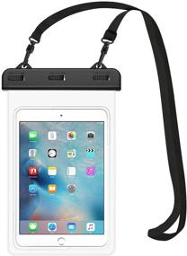 img 4 attached to 📱 MoKo Universal Waterproof Tablet Case, Dry Bag Pouch for iPad Mini 2019/4/3/2, Samsung Tab 5/4/3, Galaxy Note 8, Tab S2/Tab E/Tab A 8.0, LG G Pad III 8.0, Google Nexus 7(FHD) & More Up to 8.3" - Clear