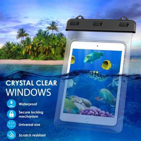 img 2 attached to 📱 MoKo Universal Waterproof Tablet Case, Dry Bag Pouch for iPad Mini 2019/4/3/2, Samsung Tab 5/4/3, Galaxy Note 8, Tab S2/Tab E/Tab A 8.0, LG G Pad III 8.0, Google Nexus 7(FHD) & More Up to 8.3" - Clear