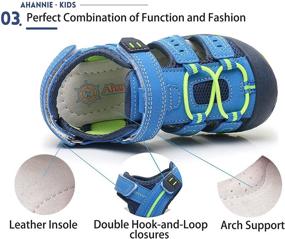 img 1 attached to 👦 Ahannie Outdoor Sandals: The Perfect Toddler Little Boys' Shoes for Adventure!