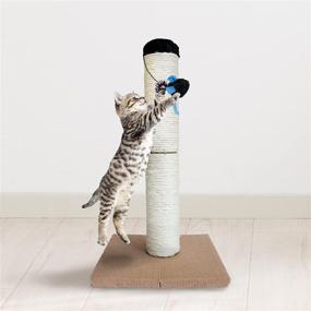 img 1 attached to 🐾 Downtown Pet Supply Interactive Cat Scratching Sisal Posts Tree and Exerciser for Kitty - Deluxe Interactive Cat Toys (Regular, Premium, Giant, Tall 4-Level Scratch Post)