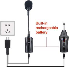 img 1 attached to 🎷 MAMKOES ST-5 Саксофон Микрофон: Ultimaтный беспроводной UHF микрофон для саксофона, валторны, трубы и тромбона.