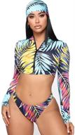 🌸 floral long sleeve tie side 2-piece swimsuit for women - bathing suit swimwear logo