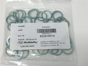 img 1 attached to 🔧 Lot of 12 Genuine 16mm 803916010 Subaru 2011-2021 Oil Pan Crush Washers & Plugs