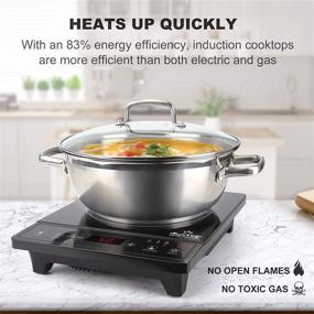 img 2 attached to 🍳 Duxtop 8500ST E210C2: Portable Induction Cooktop with Timer, Sensor Touch, and 1800W Countertop Burner