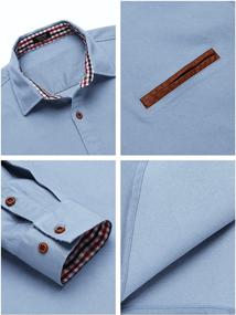 img 1 attached to Stylish and Versatile: Coofandy Casual Dress Button Shirts for Any Occasion