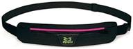 👝 amphipod airflow microstretch belt: stylish black belt with pink reflective - stay visible and carry essentials! logo