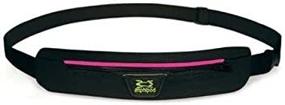 img 1 attached to 👝 Amphipod Airflow Microstretch Belt: Stylish Black Belt with Pink Reflective - Stay Visible and Carry Essentials!