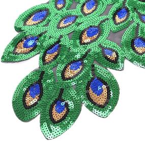 img 1 attached to 🦚 Onwon 2 Pack Colorful Sequins Peacock Patch: Introducing Vibrant Iron On/Sew on Embroidered Applique Patch Craft Fashion Accessories for DIY Clothing