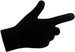 img 2 attached to 🧤 Вязаные перчатки с сенсорным экраном: теплые зимние варежки для iPhone, смартфонов, ноутбуков, планшетов – унисекс