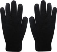 🧤 вязаные перчатки с сенсорным экраном: теплые зимние варежки для iphone, смартфонов, ноутбуков, планшетов – унисекс логотип
