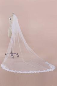 img 1 attached to MisShow Wedding Bridal 1Tier Applique Women's Accessories: Enhancing Elegance and Style