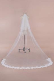 img 2 attached to MisShow Wedding Bridal 1Tier Applique Women's Accessories: Enhancing Elegance and Style