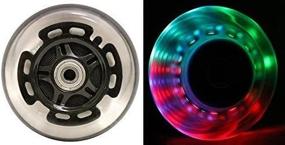 img 1 attached to 🛴 L.E.D. Scooter Wheels with ABEC 9 Bearings - Light Up 100mm 2-Pack, Compatible with Razor Scooters