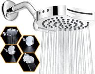 💦 suptaps 6" high pressure 4-settings rain shower head - luxurious wall mount waterfall showerhead for ultimate shower experience (chrome) logo