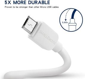 img 2 attached to SMALLElectric Micro USB Cable (5-Pack, 6FT) - Fast Android Phone Charger for Galaxy S7 S6 Edge J7 S5, Note 5 4, LG, Kindle, Tablet - White