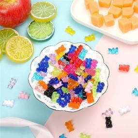 img 1 attached to 🐻 Colorful Resin Bear Charms: 150 Pieces for DIY Craft & Decor - Scrapbooking, Phone Case Making